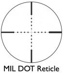 The mildot reticle allows for range estimation, holds for windage and elevation, though not as accurate as other milling reticles